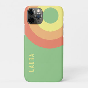 カスタムレインボーターゲット – 緑、桃 iPhone 11 PROケース