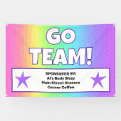 カスタムレインボーチームバナー 横断幕 (横)