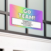 カスタムレインボーチームバナー 横断幕 (ビルの外側)