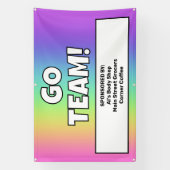 カスタムレインボーチームバナー 横断幕 (縦)