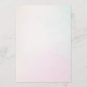 カスタムレインボーフェアリーグラデーションボホアーチベイビーシャワー 招待状 (裏面)