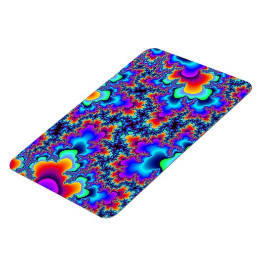 カスタムレインボーフラクタルフォトマグネット マグネット (左側)