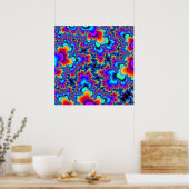 カスタムレインボーフラクタルポスター ポスター (キッチン)