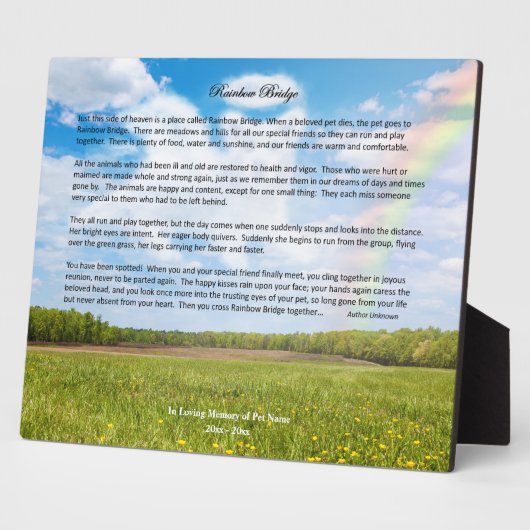 カスタムレインボーブリッジ写真プラーク雌犬 フォトプラーク (側面)