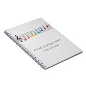 カスタムレインボーミュージックノート先生エレガント ノートブック (右側)