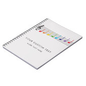 カスタムレインボーミュージックノート先生エレガント ノートブック (左側)