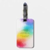 カスタムレインボーモダンエレガントテンプレート ラゲッジタグ (裏面縦)
