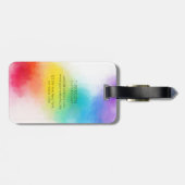 カスタムレインボーモダンエレガントテンプレート ラゲッジタグ (裏面横)