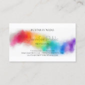 カスタムレインボーモダンエレガントテンプレート 名刺 (裏面)