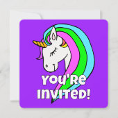 カスタムレインボーユニコーン 招待状 (正面)