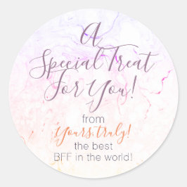 カスタムレインボー大理石のお気に入り/トリートシール ラウンドシール