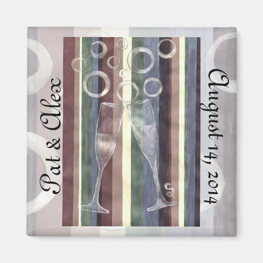 カスタムレインボー応援3周年記念 マグネット (正面)