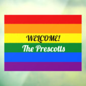 カスタムレインボー旗プライド月ウィンドウの固定 ウィンドウサイン (シート3)