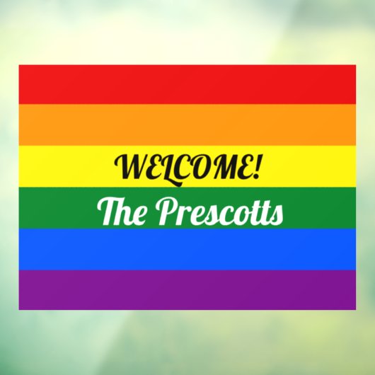 カスタムレインボー旗プライド月ウィンドウの固定 ウィンドウサイン (シート3)