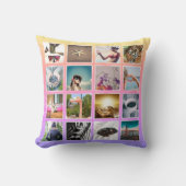 カスタムレインボー16 Photo Collage Instagram枕 クッション (正面)