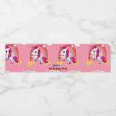 カスタムレインボー・ウンコーン誕生日パーティー ペットボトルラベル (シングルラベル)