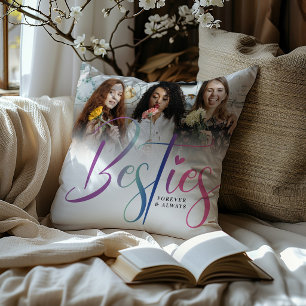 カスタムレインボー・ベスティーズ、写真と文字 クッション