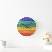 カスタムレインボー ラウンド壁時計 (ホーム)