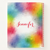 カスタムレインモダンボーカラーテンプレート ノートブック (裏面)