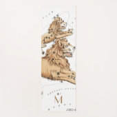 カスタムレオコンステレーション占星術〔占星術の〕十二宮図スターズ ヨガマット (正面)