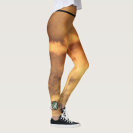 カスタムレギンスイニシャル及び金ゴールド雲 レギンス