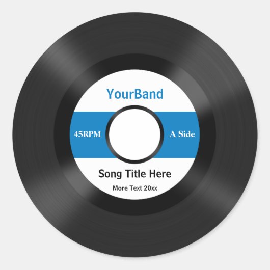 カスタムレコードの個人用設定 ラウンドシール (正面)