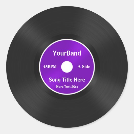 カスタムレコードの個人用設定 ラウンドシール (正面)