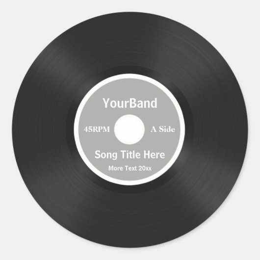 カスタムレコードの個人用設定 ラウンドシール (正面)