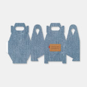 カスタムレザーラベルブルージャンデニム フェイバーボックス (折り畳みなし)