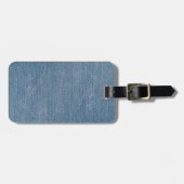 カスタムレザーラベルブルージャンデニム ラゲッジタグ (正面横)