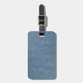 カスタムレザーラベルブルージャンデニム ラゲッジタグ (正面縦)
