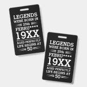 カスタムレジェンドが生まれた日月年時代 バッジ (正面&裏面)