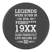 カスタムレジェン生まれトが日付月年の年齢にあった アイスホッケーパック (正面)