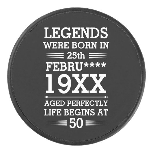 カスタムレジェン生まれトが日付月年の年齢にあった アイスホッケーパック (正面)