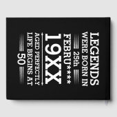 カスタムレジェン生まれトが日付月年の年齢にあった ゲストブック (裏面)