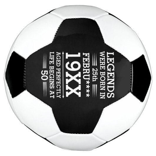 カスタムレジェン生まれトが日付月年の年齢にあった サッカーボール (回転)