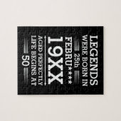 カスタムレジェン生まれトが日付月年の年齢にあった ジグソーパズル (横)