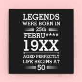 カスタムレジェン生まれトが日付月年の年齢にあった スクエア名刺