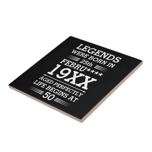 カスタムレジェン生まれトが日付月年の年齢にあった タイル (側面)