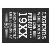 カスタムレジェン生まれトが日付月年の年齢にあった テーブルクロス (正面(横))