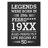 カスタムレジェン生まれトが日付月年の年齢にあった テーブルクロス (正面)