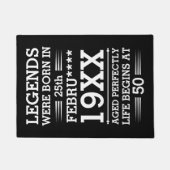 カスタムレジェン生まれトが日付月年の年齢にあった ドアマット (正面)