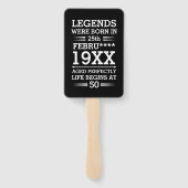 カスタムレジェン生まれトが日付月年の年齢にあった ハンドファン (裏面)