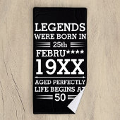 カスタムレジェン生まれトが日付月年の年齢にあった バスタオル