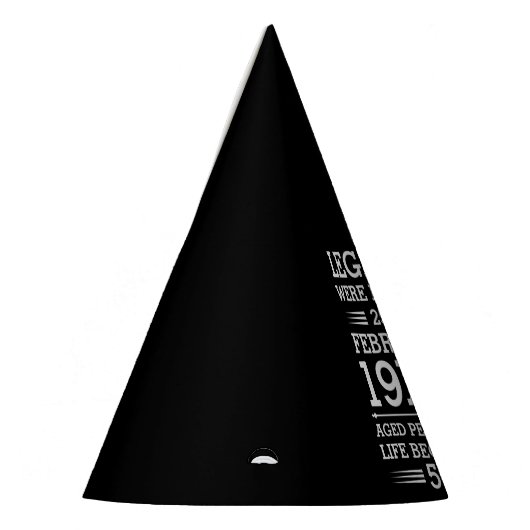 カスタムレジェン生まれトが日付月年の年齢にあった パーティーハット (左)