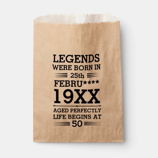 カスタムレジェン生まれトが日付月年の年齢にあった フェイバーバッグ (正面)