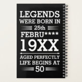 カスタムレジェン生まれトが日付月年の年齢にあった プランナー手帳 (裏面)