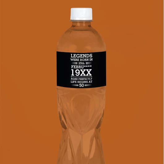 カスタムレジェン生まれトが日付月年の年齢にあった ペットボトルラベル