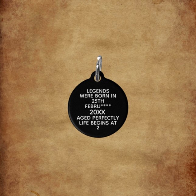 カスタムレジェン生まれトが日付月年の年齢にあった ペット　ネームタグ (クリエイターアップロード済み)