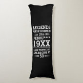 カスタムレジェン生まれトが日付月年の年齢にあった ボディピロー (正面縦)